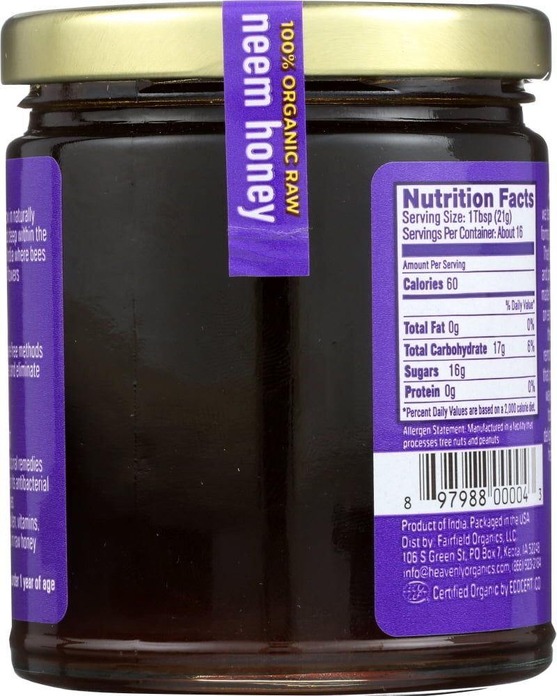 Heavenly Organics Organic Honey - Wild Forest - Case Of 6 - 12 Oz.