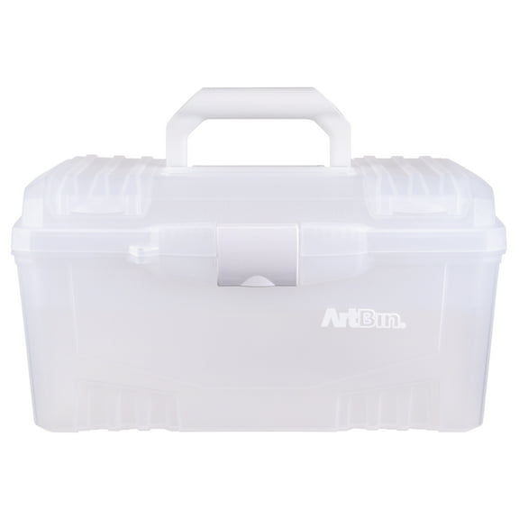 ArtBin Twin Top craft Storage Box with Lift Out Tray, 17in, Clear