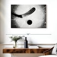 thumbnail image 3 of Elephant Stock Monochrome Hockey Wall Art - Horizontal Canvas Wall Art - Living Room Wall Decor - Sports Canvas - Black And Gray Decor - 39" x 26", 3 of 8