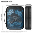 thumbnail image 4 of FKELYI Blue Floral Sea Turtle Print Bible Cover with Handle Faux Leather Bible Case Book Cover with Zipper Pocket for Prayer Study Christian Bag Book Organzoer Holder, 4 of 6