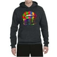 thumbnail image 2 of Wild Bobby, Colorful Painted Lip, Streetwear, Unisex Graphic Hoodie Sweatshirt, Heather Black, Medium, 2 of 5