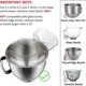 thumbnail image 3 of For 4.5-5QT Tilt-Head Stand Mixers Accessories Mixing Bowl+Dumping Shield Bracket Dishwasher Safe, 3 of 5