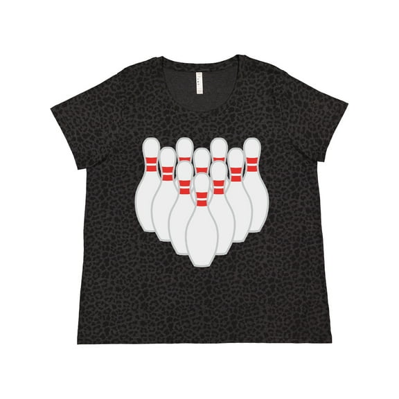 Inktastic Ten Pins for Bowling Women's Plus Size T-Shirt