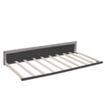 thumbnail image 6 of Upholstered Bed Frame, Queen Size Platform Bed with 2 Drawers and 1 Pull-out Trundle, Modern Storage Bed with Tufted Headboard and Sturdy Slats Support, No Box Spring Needed, Gray, 6 of 7