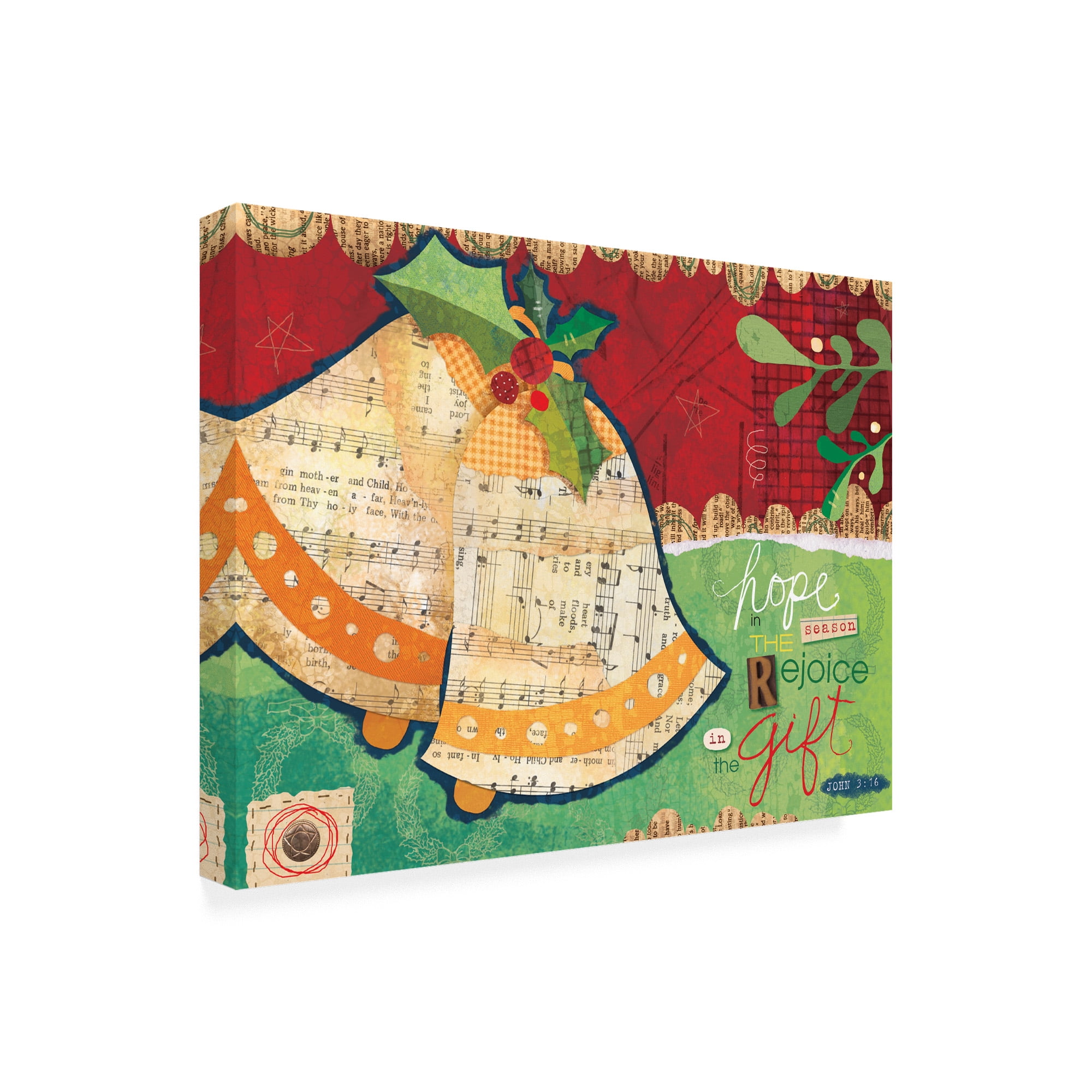 Trademark Fine Art 'Christmas Collage 4' Canvas Art by Holli Conger
