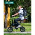 thumbnail image 3 of Gotrax Nano 14" Folding Adult Electric Bike,15.5mph 36V 350W Peak Foldable City Bike With LED Light,Black, 3 of 13