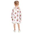 thumbnail image 3 of Girls' long-sleeved dress Pink Bow and Brown Bear Girls' A-line dress with ribbed cuffs Soft and comfortable, 3 of 6