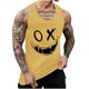 thumbnail image 1 of Camisetas de Tanque de los Hombres Tanque de los Hombres Incolor Gradiente de Impresión Cuello Redondo Correa Delgada Fuga Atrás Regular Casual Deportes Blusas de Tanque, 1 of 5