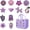 Purple Flower, variant on 12 PCS Decorative Charms, Compatible with Bogg Bag & Simply Southern Totes, Beach Bag Accessories