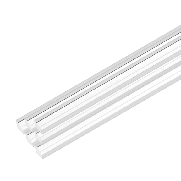 Uxcell 6-Pack Acrylic Square Rods, 9.8 x 0.2 Inch/ 250 x 5 mm Clear Acrylic Dowel Rods Sticks Plastic Sticks Strip for DIY Crafts Lighting Gardening Decorations