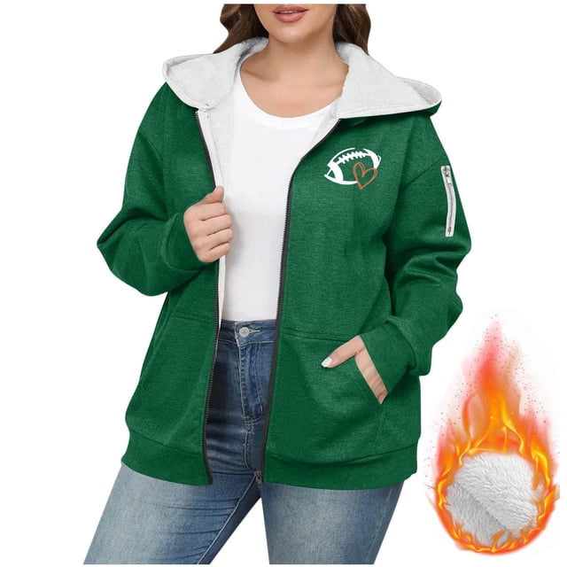 Suéter de manga larga con capucha y chaquetas informales para mujer, moda de talla grande, color liso, con cremallera y capucha, suéter grueso de terciopelo, hombros caídos, blusa de poliéster para mu