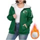 thumbnail image 1 of Suéter de manga larga con capucha y chaquetas informales para mujer, moda de talla grande, color liso, con cremallera y capucha, suéter grueso de terciopelo, hombros caídos, blusa de poliéster para mu, 1 of 4