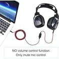 thumbnail image 5 of LinenLoon 2.0M Replacement Audio Cable Compatible with Astro A40 A40TR Gaming Headset. Inline Mute Wire and No Volume Control Cord (Nylone Cord. Red/Black), 5 of 5
