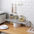 thumbnail image 4 of 2X Kitchen Expandable Counter Shelf Organizer Racks Bathroom Under Sink Pantry Desktop Storage Organizer Holders, 4 of 5