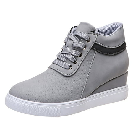 

Takeoutsome Shoes Comfortable Casual Breathable Round Lace Up Toe Pumps Wedges Single Women s Women s Casual Shoes