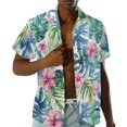 thumbnail image 5 of KUIFORTI Hawaiian Flowers Couple Matching Outfits Women's Casual Dresses & Men's Hawaiian Shirt for Romantic Date Fashionable Mens Clothes with Soft Fabric Breathable, 5 of 7