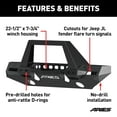 thumbnail image 2 of ARIES 2082089 TrailChaser Black Steel Front Bumper with Brush Guard and Winch Mount, Select Jeep Wrangler JL Fits select: 2019 JEEP WRANGLER UNLIMITED, 2020-2022 JEEP GLADIATOR, 2 of 6