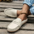 thumbnail image 2 of Mepaouo Mules for Women Flats Shoes Round Toe Backless Mule Slides Casual Walking Slip on Work Loafers, 2 of 8