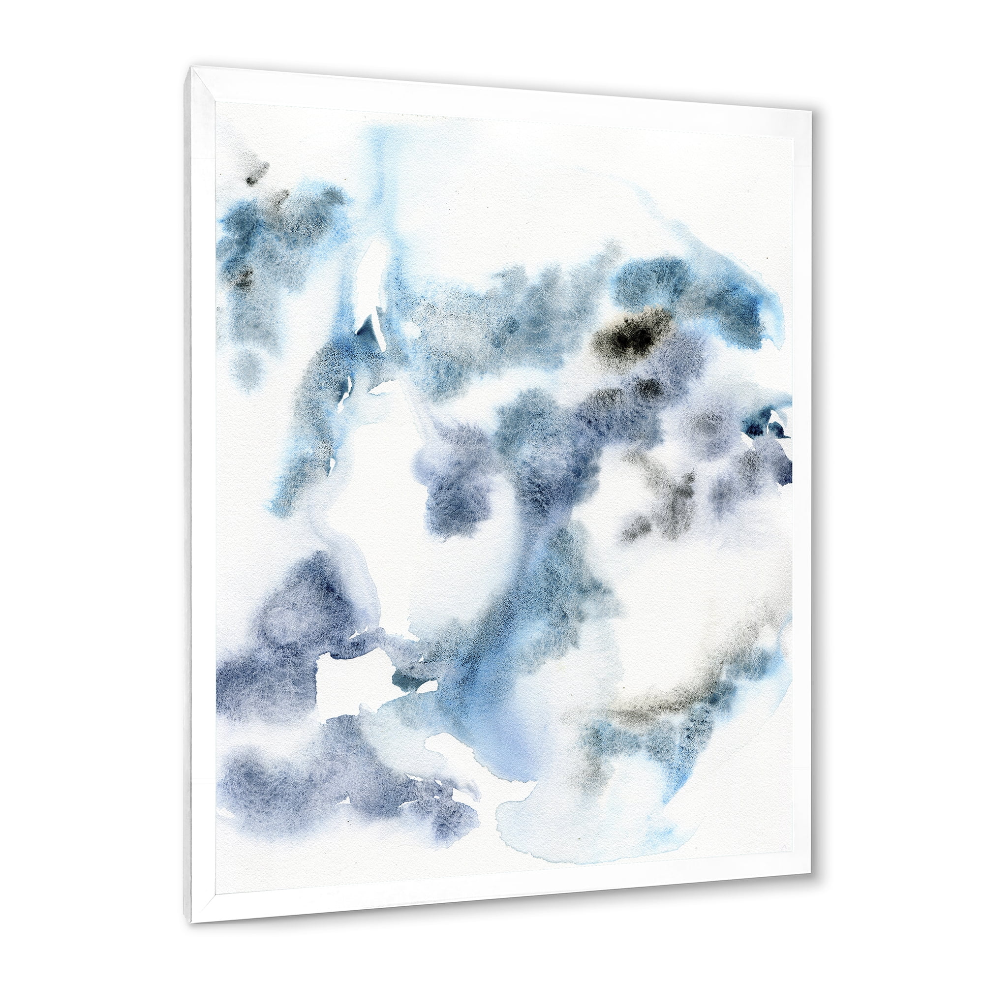 Designart 'Abstract Of Clouds Dark Blue Colored III' Modern Framed Art Print