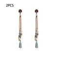 thumbnail image 4 of Pendientes de 2 piezas Minnieouse de gota bohemio con cadena decorativa, 4 of 6