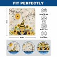 thumbnail image 6 of Bees Dwarfs Dining Chair Back Cover Only, Yellow Sunflowers Branch Spring Flower Plant Vintage Set of 4 Chair Back Covers, Removable Washable for Dining Room, Banquet & Holiday Decoration, 6 of 9
