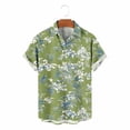 thumbnail image 4 of Titcea Hawaiian Shirts Men Short Sleeve Lapel Stylish Palm Tree Print Shirt Loose Comfort Summer Beach Vacation Tops, M-3XL, 4 of 8