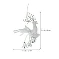 thumbnail image 2 of 5pcs Silver Christmas Tree Hanging Decor Creative Christmas Bell Elk Shape Hanging Pendant Reindeer Christmas Miniatures Home Ornaments Gifts Layout Decorative Props without Rope, 2 of 9
