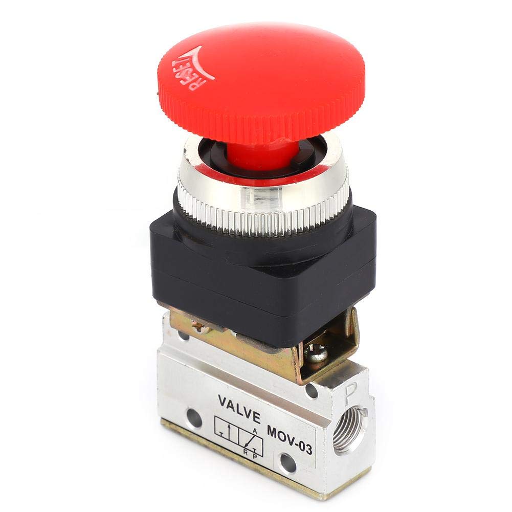 G1/8 Push Button Switch,2 Position 3 Way Compressed Air Pneumatic