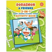 Doraemon & Friends: 3-IN-1 Puzzle + Colour Art + Stickers Activity Book PB NEW