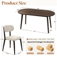thumbnail image 2 of 63.2'' Dining Table Set,Modern Kitchen Table with 4 Upholstered Chairs,5 Piece Table Set for Dining Room,Apartment, 2 of 6