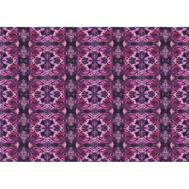 Ahgly Tapis Rectangulaire Lavable en Machine Orchidée Violet, 2 Pieds x 3 Pieds