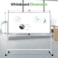 thumbnail image 5 of QUEENLINK Double-Sided Rolling Whiteboard, 360 Degree Reversible 72"x36" Large Magnetic Mobile White Board with Stands Portable Big Whiteboard Dry Erase on Wheels for Home, Office, School, 5 of 10