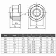 thumbnail image 2 of 5 Pcs Écrou de Verrouillage Hexagonal M3 M4 M5 M6 M8 M10, Attache en Acier Inoxydable A2, 2 of 5