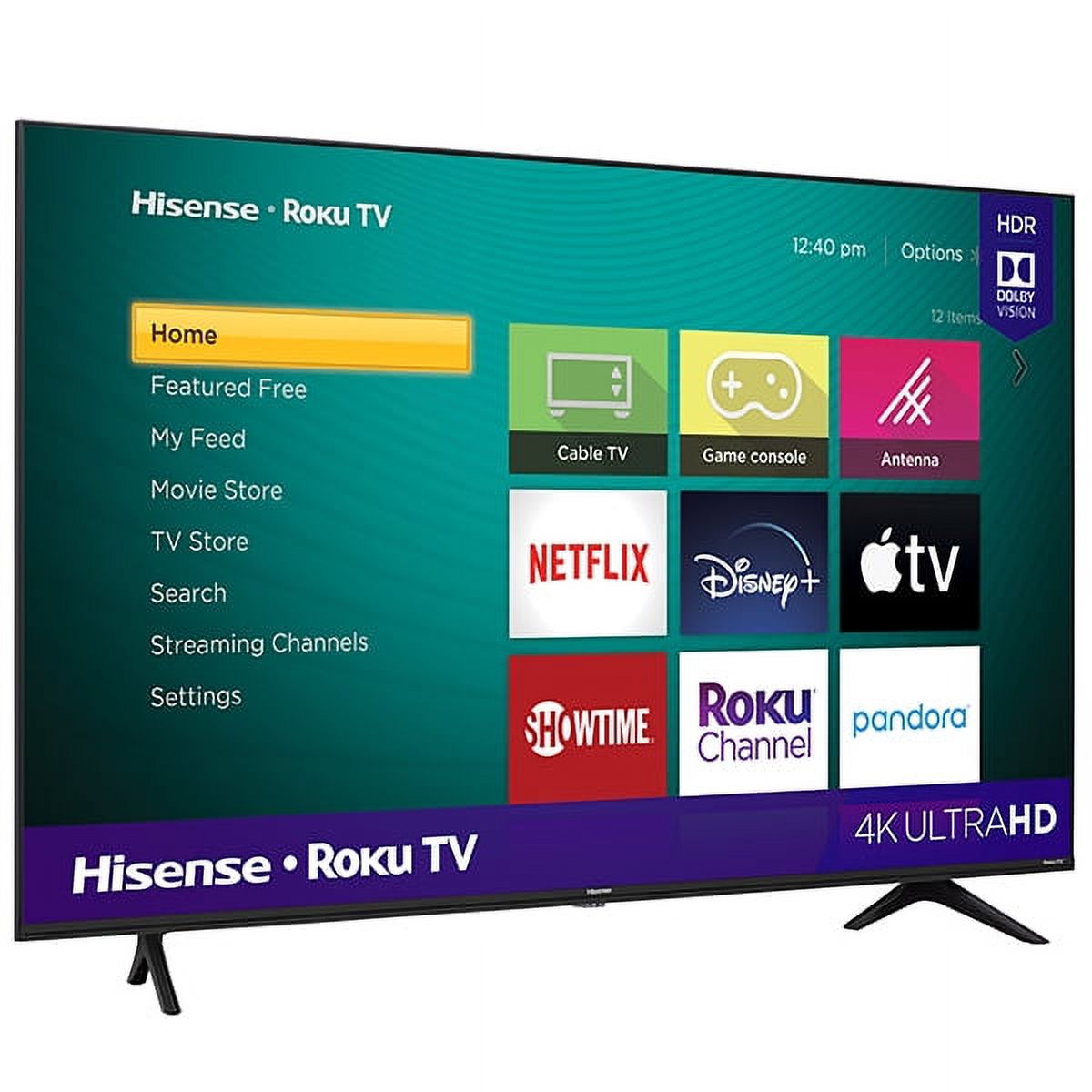 Hisense 75" Class 4K UHD LCD Roku Smart TV HDR R6 Series 75R6030G - image 3 of 7
