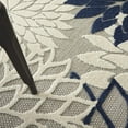 thumbnail image 3 of 5â€™ x 8â€™ Ivory and Navy Indoor Outdoor Area Rug, 3 of 6