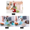 thumbnail image 4 of Rallador de cocina Rallador de queso giratorio manual con tres cuchillas de tambor Rebanador girator Tomshoo  Azul, 4 of 7