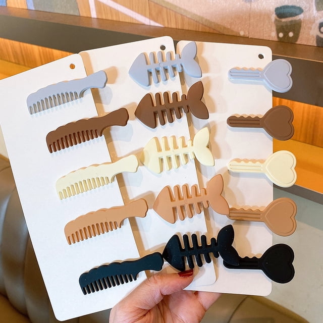 5pcs/lot Koren 2022 Children Hair Clips Girls Hairpins Spoon Fork Comb Key Shape Hairband for Women Cute Baby Hair Accessories3 He Qiyong unisex