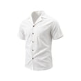 thumbnail image 3 of Hawaiian Shirt for Men Big & Tall Button Down Lapel Short Sleeve with Pocket Summer Tops Dad Gifts M-5XL, 3 of 8