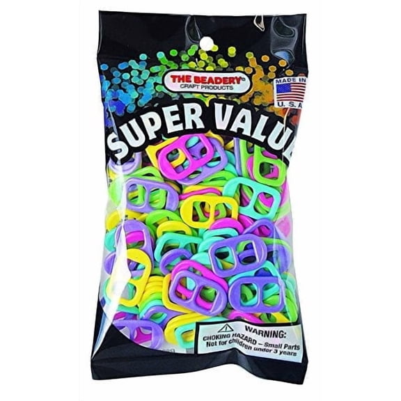 The Beadery - Plastic Soda Pop Tabs, Kandi Multi - 150 Pieces - 7623V333
