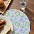 thumbnail image 4 of Round Placemats Set of 4 Green Blue Tie Dye Place Mats Washable Woven Placemat Boho Abstract Art Circle Braided Table Mat for Kitchen Dining Table Party Home Decor 15 Inch, 4 of 8