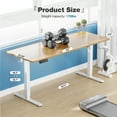 thumbnail image 4 of edx Electric Standing Desk, Height Adjustable Desk, 63 x 24 Inches Ergonomic Stand up Desk with Memory Preset and T-Shaped Metal Bracket for Home Office, 4 of 7