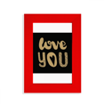 thumbnail image 1 of Citation "Je t'Aime", Cadre Photo Rouge, 1 of 4