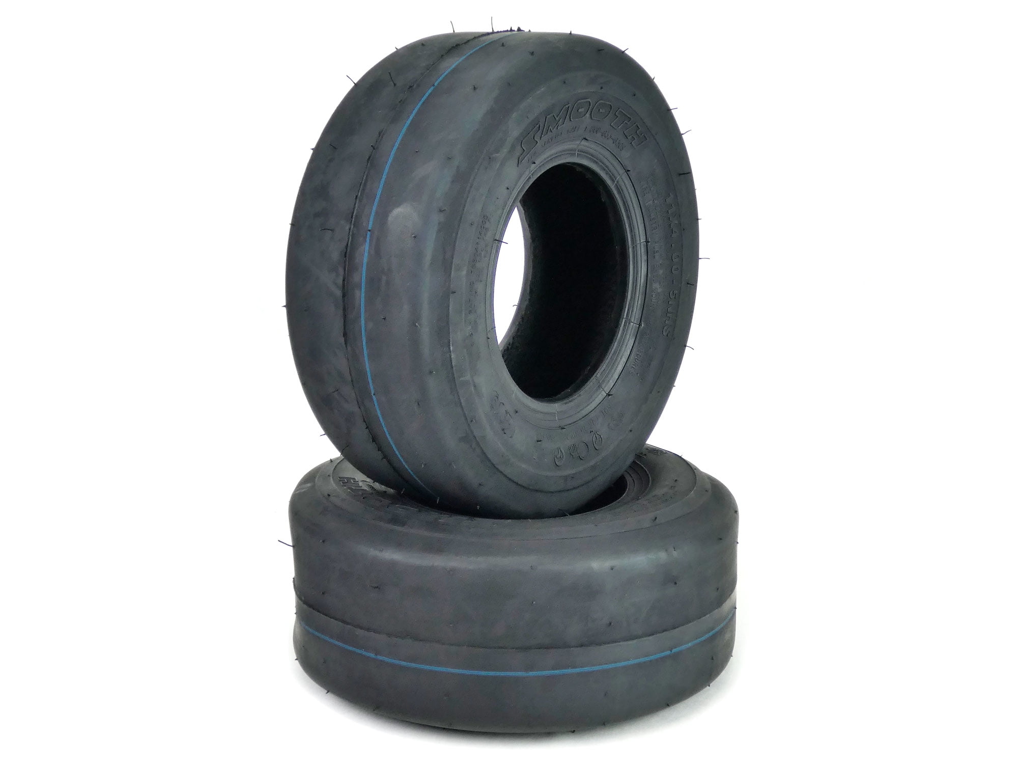 (2) OTR Smooth 11x4.005 Tires 4 Ply Lawn Mower Garden Tractor 11x4x5