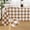 Brown and White, variant on Round Waterproof Vinyl Table Cloth, Buffalo Flannel Backed Tablecloth, Wipeable Plastic Table Cover for Dinner, Kitchen, Picnic (60", Yellow and White)