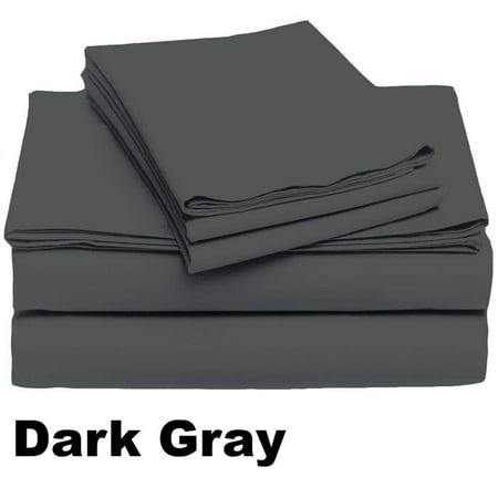 

4-Piece Dark Gray Full Sheet Set