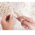 thumbnail image 5 of Cotton Handmade Crochet Lace Table Runner Beige Rectangle Coffee Table Dresser Decor, 5 of 5