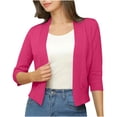 thumbnail image 1 of Lovzfmll Cardigan Sweaters for Women, Basic Short Knit Outerwear Short Women Fall Clothes Ribbed Early Fall Fashion, 1 of 7
