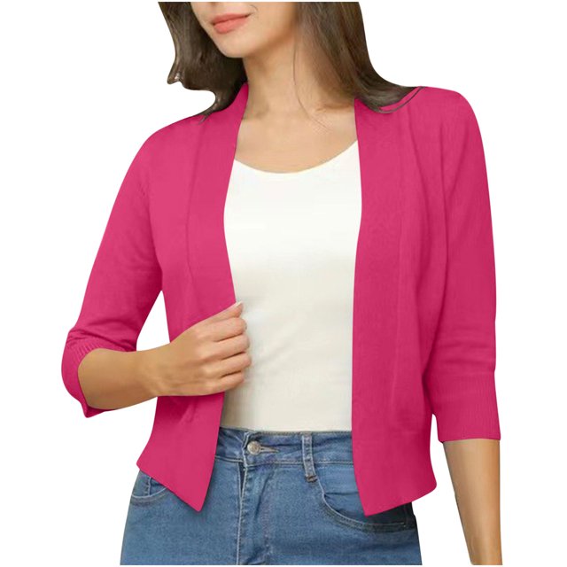 Lovzfmll Cardigan Sweaters for Women, Basic Short Knit Outerwear Short Women Fall Clothes Ribbed Early Fall Fashion