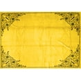 thumbnail image 1 of Ahgly Company Machine Washable Indoor Rectangle Persian Yellow Traditional Area Rugs, 4' x 6', 1 of 4