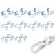 thumbnail image 1 of Clamp de bucle de cuerda doble de alta resistencia Uxcell, (10 Pcs), Clip de extremo de bucle de acero al carbono, adecuado para cuerdas trenzadas/retorcidas de 3/8 pulgadas a 15/32 pulgadas, 1 of 7